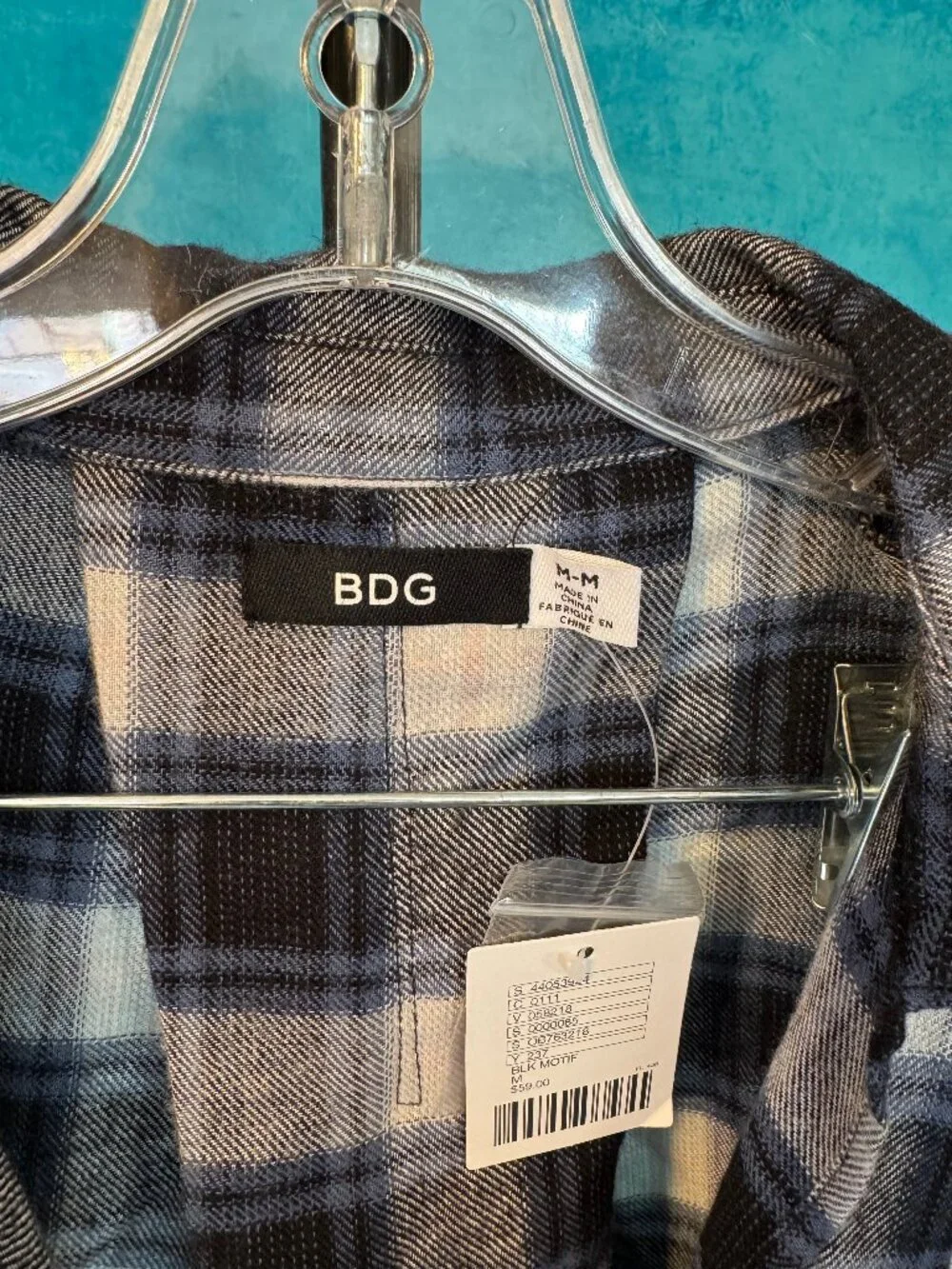 Urban Outfitters BDG long sleeve open front Flannel top - New - Picture 5 of 7